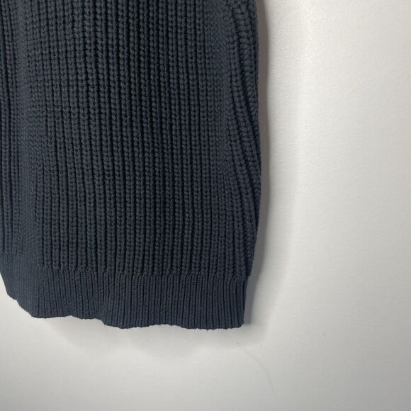 MADEWELL Cutaway Sweater Vest Women Small Black Button Up NEW Cotton Blend NQ338 - Picture 7 of 11